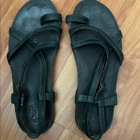 Chaco’s Woman’s Ladies Dorra Sandals Size 9 Dark Green/Gray Black - Picture 1 of 6
